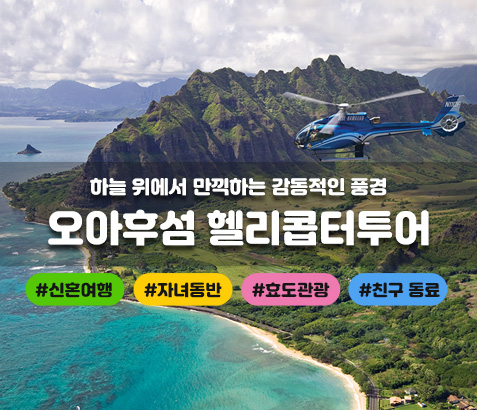 오아후섬 헬리콥터 투어